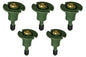 5-Pack Orbit 54028 Plastic Pop-Up Flush Head Sprinkler with Brass Half Pattern Spray Nozzle - Durable Plastic Pop-Up Sprinklers with Brass Nozzles