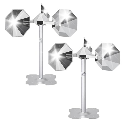 Bird Scare Reflective Device,Silver, Wind Powered Spinning, Bird Reflectors, Keep Pigeon Woodpeckers and Seagull Away for Garden Patio Yard,2PCS - color: Silver, size: 2Pcs
