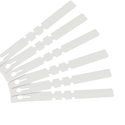 Kecoya 200 PCS White Plastic Plant Tree Tags and Labels Waterproof, Adjustable, Wrap Around, Reusable, Indoor/Outdoor, Garden, Nursery, Greenhouse, Balcony, Plant Labels