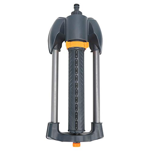 20‑Hole Garden Sprinkler Metal Base Lawn Rotating Oscillating Sprinkler Adjustable Spray Angle