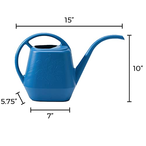Bloem Watering Can Aqua Rite 1.1 Gallon (144 Fl Oz) Classic Blue - color: Classic Blue, size: 144 oz.
