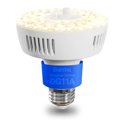 Barrina OG11A Grow Light Bulbs for Indoor Plant, 4000K 11W, 1 Pack, White - color: 4000K-White Cover, size: 11W-1 Pack