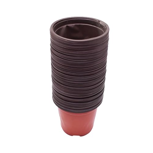 5.1 inch Plastic Plant Pots Seedling Cups 100 Pack Nursery Plant Pot Seedling Pots, Greenhouse pots for Cultivate Seeds, Growing containers for Plants - size: 5.1 inch