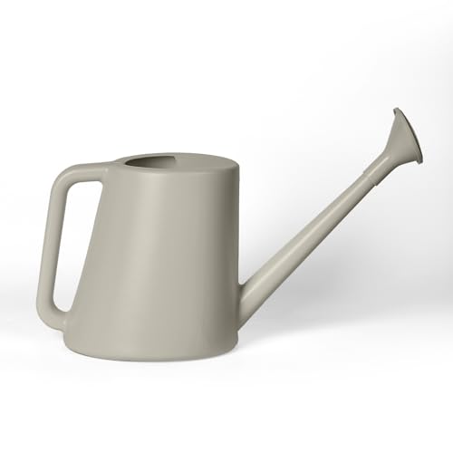 ZXJ Hand Plant Watering Can - for Indoor and Outdoor Home Garden Plants - with Long Spout - Beige - 1/2 Gallon