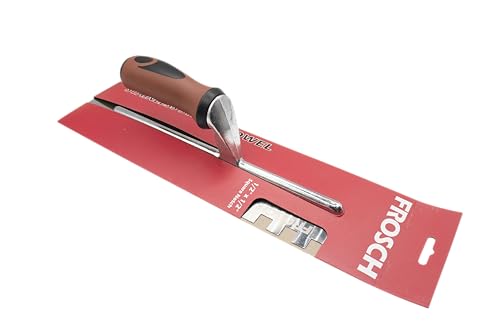 Frosch Stainless Steel Square Notch Trowel 16 Inch by 4 Inch, 1/2 x 1/2 Inch Notches