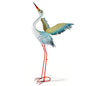 40" Metal Crane Garden Statue, Large Outdoor Heron Sculpture - color: 40 Inch Blue