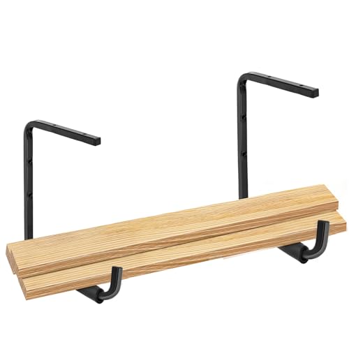 6 Pack Wall Mounted Overhead Garage Storage Hooks, 13.8 Inch Utility Ceiling Storage Rack, Heavy Duty Hangers & Organizer for Ladder, Wood, Tools, Garden Hose and Bike