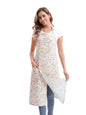 Nanxson Pottery Apron Split Leg with 3 Pockets & Adjustable Buckle - color: Purple Flower
