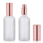 Hydior Small Glass Spray Bottle, 3.4oz, 2 Pack - color: Rose Gold Frosted