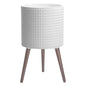 D'vine Dev Planter Pot with Wood Stand, 14 in, Matte White, 88-Z-D-1 - color: Matte White, size: X-Large