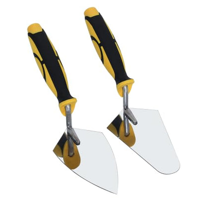 Concrete Masonry Tools Set 6" Stainless Steel Pointing and Gauging Brick Laying Trowel Stucco Cement Flooring Kit Construction Hand Tool