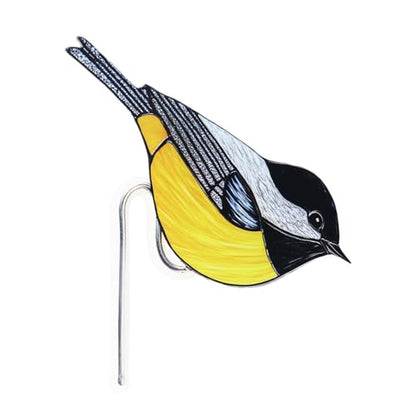 Acrylic Bird Flower Pot Decoration Plant Stake Plant Pot Hugger(3) - color: Yellow