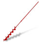 TCBWFY 2x32 Inch Auger Drill Bit for Planting - Long Handle Easy Planter Garden Auger - Bulb & Bedding Plant Augers - Post Hole Digger for 3/8”Hex Drive - size: 2"x32"-Red