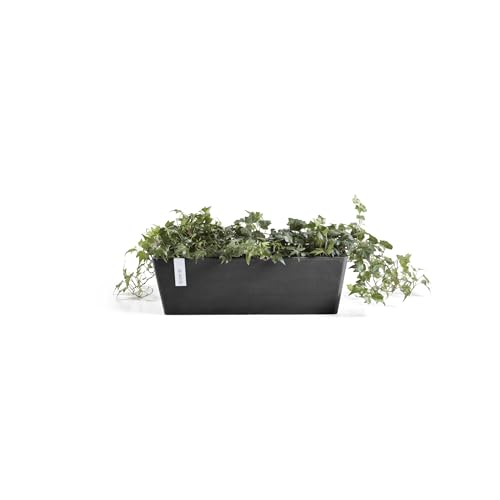 Ecopots Bruges Rectangular Flower Planter, Dark Grey, 21.5" - color: Dark Grey, size: 21.5"