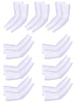 Mudder 9 Pairs UV Protection Arm Sleeves Cooling Ice Silk Sun Sleeves - color: White