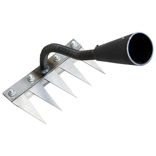 Ironrake The Heavy-Duty Iron Weeding Rake,1pc Iron Rake with 5 Metal Tines - size: 5 TINES
