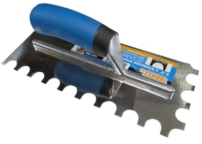 Troxell U Notch Stainless Steel Trowel - 5/8"