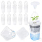 12Pack 2.5" Self Watering Seed Starter Pots for Plant Propagation Cuttings - color: Transparent 12 Pack