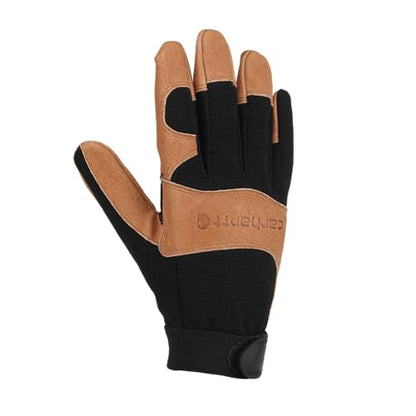 Carhartt Men's High Dexterity Reinforced Secure Cuff Glove - color: Black Barley, size: Large