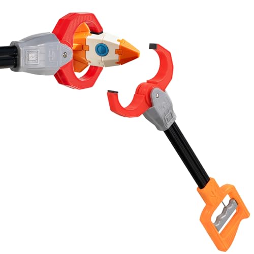Plastic Retro Robot Arm for Kids, 15.7'' Claw Grabber Toy, Orange - color: Orange
