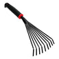 Small Leaf Rake Gardening,Mini Hand Rake Clean Flower Beds Fallen Leaves - color: Black