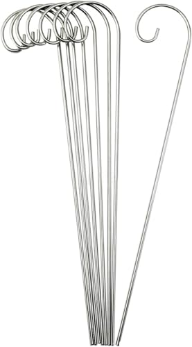 20Pcs Silver Plant Label Hooks, 20cm Garden Markers Stake Plant Label Holder, Rustproof Deformed Garden Plant Sign Hooks
