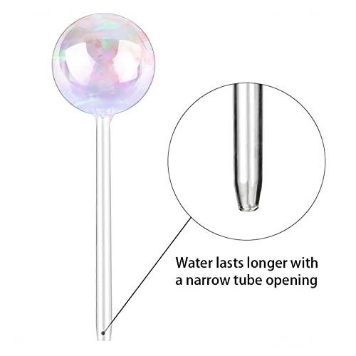 Tomorotec 4Pcs Rainbow Glass Plant Watering Globes, Self Watering Spikes - color: Iridescent 4-Pack