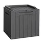 Flamaker Deck Box 31 Gallon Waterproof Resin Small Storage Box with Lid - color: Grey, size: 31 Gallon
