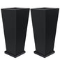 28" Metal Tall Outdoor Planters Set of 2, Durable & Wealtherproof - size: 28" H