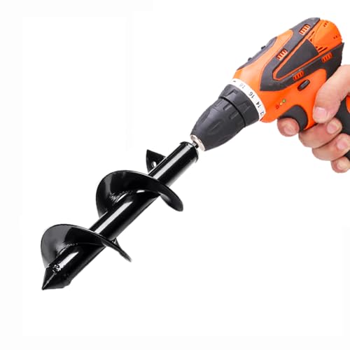 9x25cm Garden Spiral Auger Drill Bit, Post Hole Digger for Bulbs - color: 9x25cm