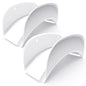 Gardzen 2-Pack Steel Wall-Mounted Heavy Duty Black Hose Bracket, Car Hose Holder, Carrier, Support for Garden Hose Hanger - size: White - 2 Pack
