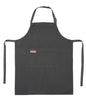 Washed Cotton Kitchen Apron | Adjustable 25x31, Black