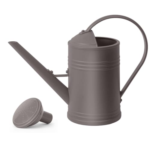 2L Watering Can Pitcher Water Pot, 2-in-1 Pour/Shower (Dark Gray) - color: Dark Gray