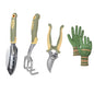 Green Garden Tools 4-Piece, Aluminum Alloy Gardening Hand Tool Set - color: green-4pcs