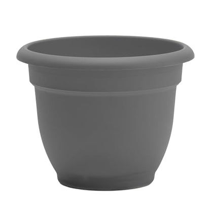 Bloem Ariana 16" Plastic Self-Watering Planter, Charcoal, 2-Pack - color: Charcoal, size: 16" (Pack of 2)