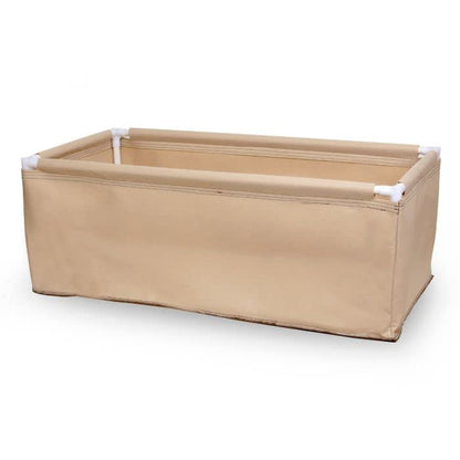 247Garden 2X4 Long Aeration Fabric Grow Bed/Raised Vegetable Flower Garden with PVC Frames (60-Gallon Tan) - size: Tan - 2FT X 4FT