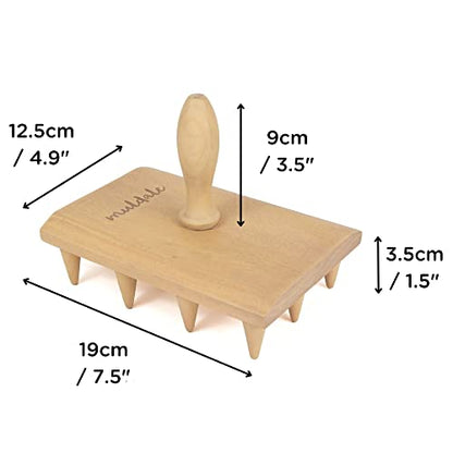 Muldale Multi Seed Dibber Garden Tool - Seedling Spacing Tool with Handle - Plant Dibber Yard - Seed Spacer - Made in England - Dibbler Gardening Accessory - size: Multi Dibber Tray