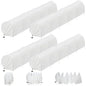 4 Pack 10ft Mini Garden Greenhouse Tunnel Net Cover - color: White