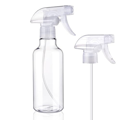 12oz/350ml Plastic Spray Bottles 1 Pack, Adjustable Mist/Stream - color: 12oz-Clear+nozzle