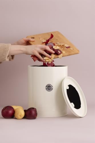 Typhoon Living Collection Large Compost Caddy | Cream