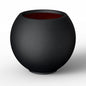 Kante Small Round Sphere Black Concrete Planter 11" Dia, Outdoor - color: Black, size: 11"w x 9.4"h