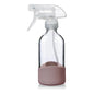 8oz Pink Glass Spray Bottles with Silicone Sleeve–Refillable Spray Bottles - color: Pink