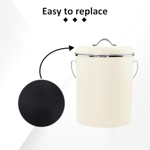 8 Pack Compost Filters for Countertop Bin, 7.25 Inch Charcoal Filter