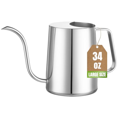 Plant Watering Can, 304 Stainless Steel Watering Can Indoor, 34 oz - color: Stainless Steel Color
