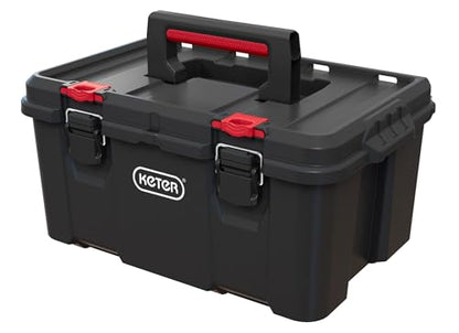 Keter Stack N Rolling Tool Box Modular Storage System 3 Piece - color: Black/Red, size: 3PC System
