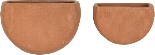 Main + Mesa Modern Boho Stoneware Wall Mount Planters, Terracotta, Set of 2 Sizes 7.5" x 5" and 6" x 4" (Pack of 6) - size: 7.5" x 5" and 6" x 4" (Pack of 6)