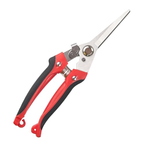 Multifunctional Stainless Steel Floral Pruning Shears Rose Thorns Clipping Tool Garden Snips Herb Scissors for Cutting Fresh Flowers Orchard Shears with Safety Lock Long Lasting Durability