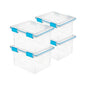 Sterilite Gasket Storage Box with Lids for Home & Office, 32 Quart, 4-Pack - size: 32 Quart, style: 4 Pack