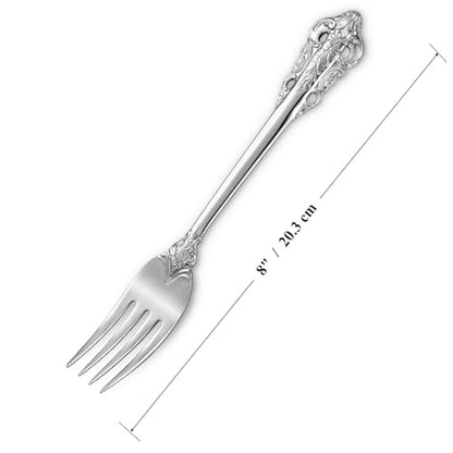 KEAWELL Luxury 4-Piece 18/10 Stainless Steel Dinner Fork Set (Silver) - color: Silver