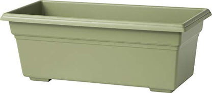 Root & Vessel 16190, Sage, Countryside Flower Box Planter, 18-Inch - color: Sage, size: 18-Inch